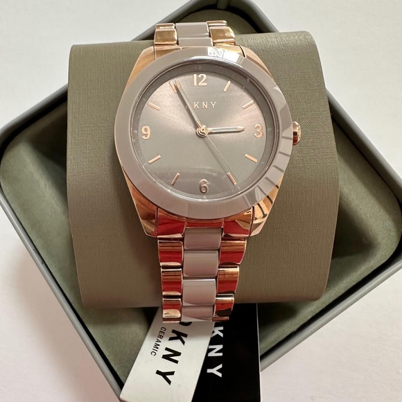 (New) DKNY Nolita Women\'s Two Tone Stainless Steel Watch Rose-Grey main image 6
